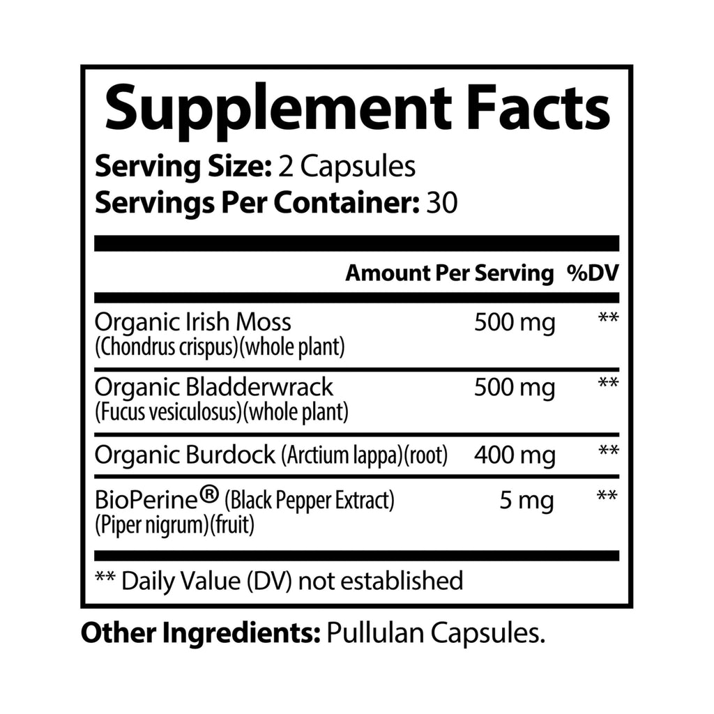 Sea Moss Supplement – 60 Capsules for Immunity